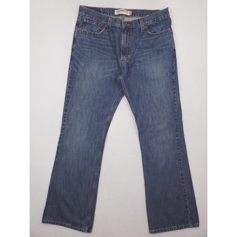 Levis 527 Jeans Mens 36x34* Blue Low Slim Bootcut Denim Pants Classic Y2K